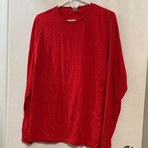 Jerzees Vibrant Red Long Sleeve Tee